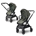 Carrozzina combinata REYA 3in1 con maniglia reversibile GREEN